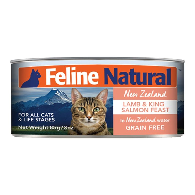 FELINE NATURAL CAT GRAIN FREE LAMB &amp; SALMON 3OZ
