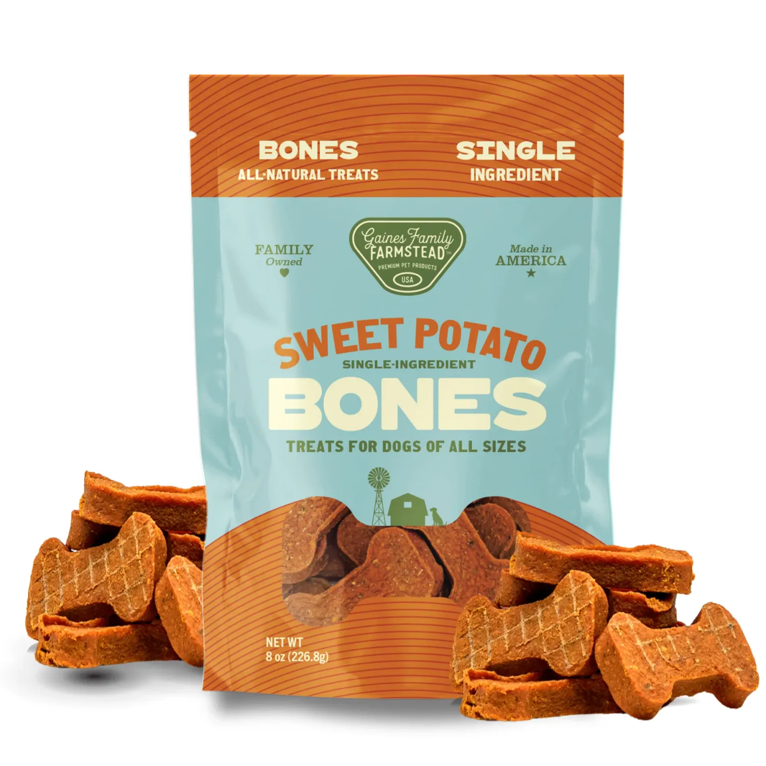 GAINES Family Farmstead Sweet Potato Dog Bones 8oz