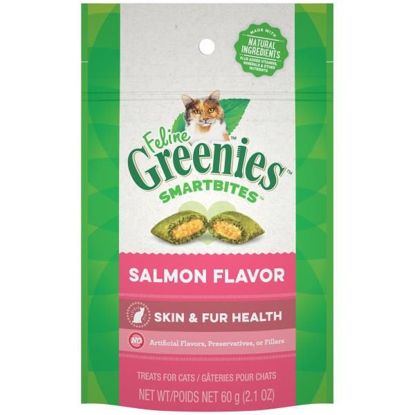 Greenies cat skin &amp; fur health salmon flavor 2.1oz