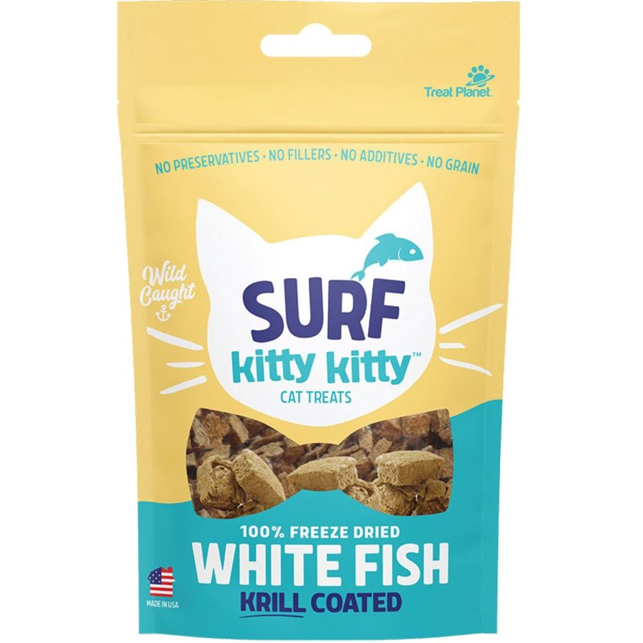 Hare Surf KITTY KITTY 100% Freeze-dried White Fish Treat With Krill Coating 0.6oz
