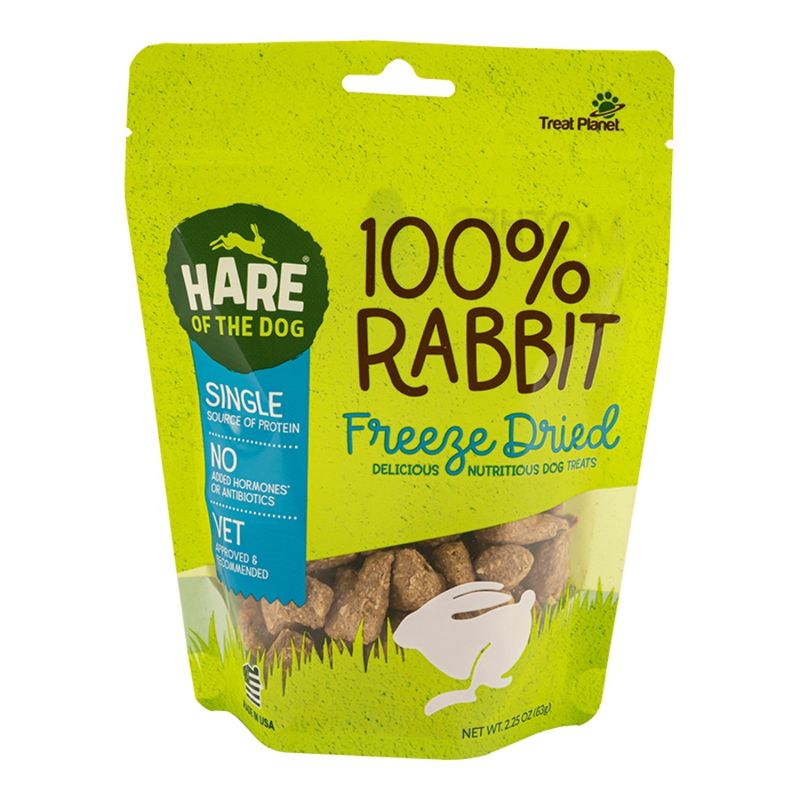 HARE OF THE DOG 100% RABBIT FREEZE-DRIED TREATS 2.25OZ