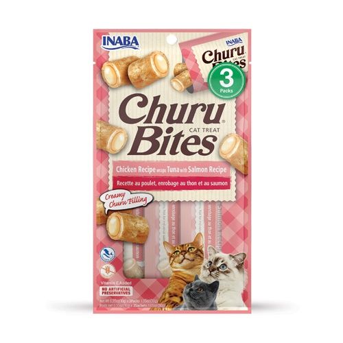 Inaba Churu Bites Chicken Recipe wraps Tuna with Salmon Recipe