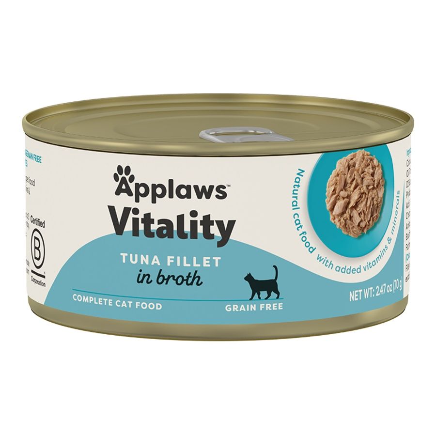 APPLAWS CAT GRAIN FREE VITALITY TUNA FILLET IN BROTH 2.47OZ