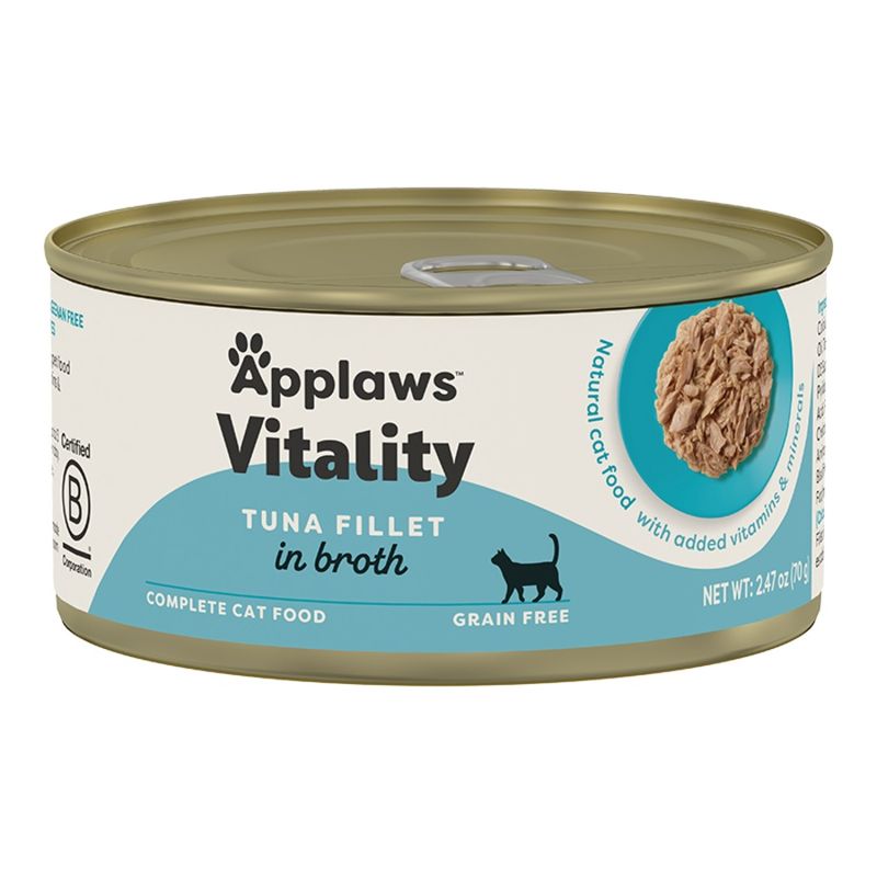 APPLAWS CAT GRAIN FREE VITALITY TUNA FILLET IN BROTH 2.47OZ