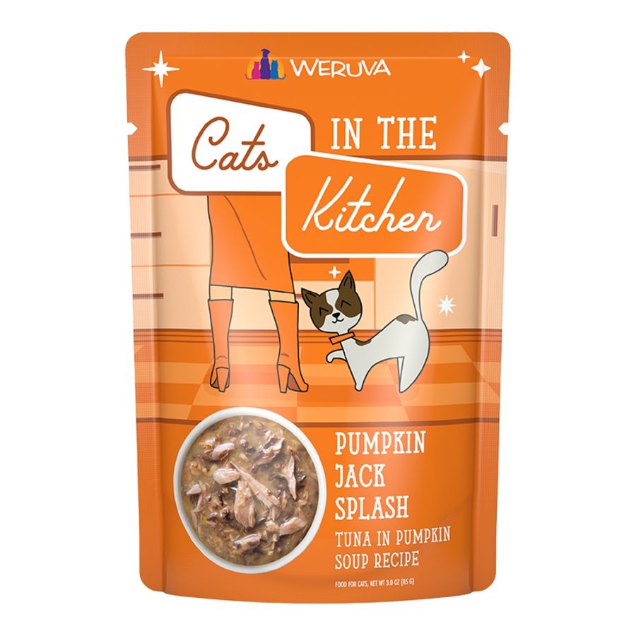 Cats In The Kitchen Cat Pumpkin Jack Splash 3oz Pouch