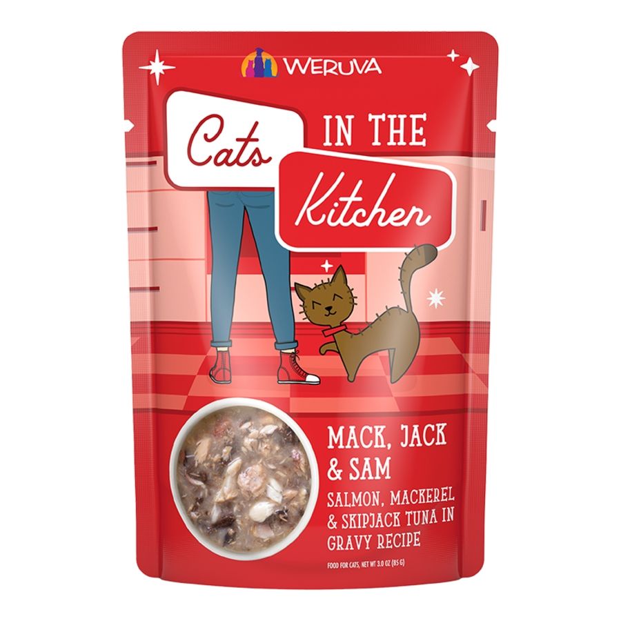 Cats In The Kitchen Cat Mack Jack &amp; Sam 3oz Pouch