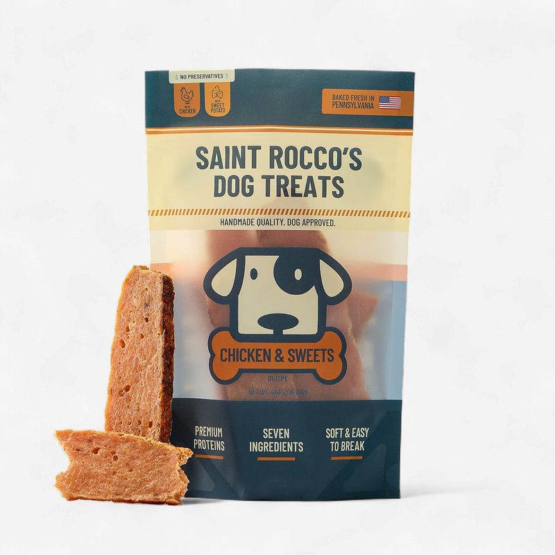 Saints Rocco's Chicken &amp; Sweet Potato Dog Treat 80z