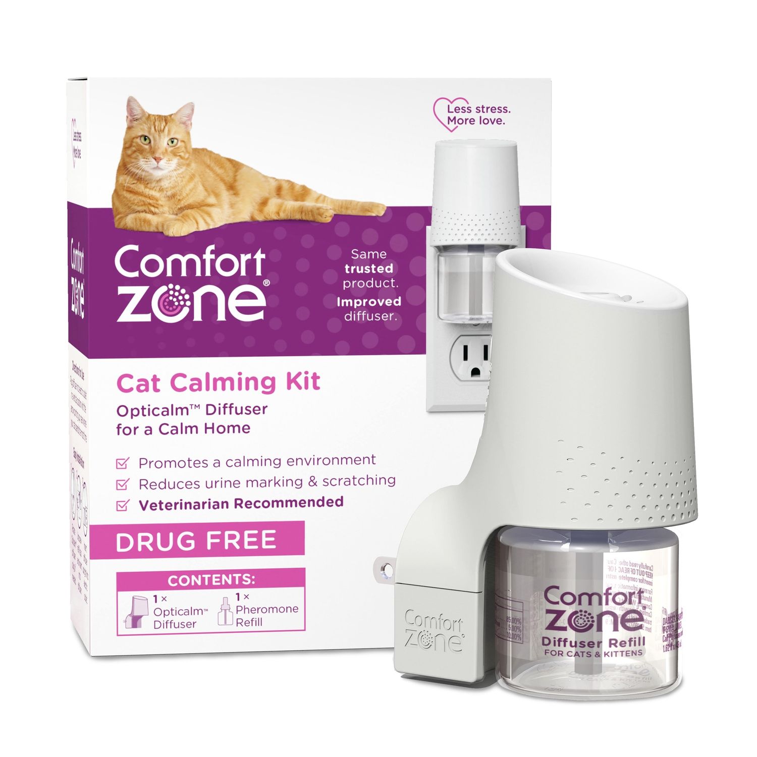 Comfort Zone Calming Diffuser Kit Cat 1 Diffuser 1 Refill