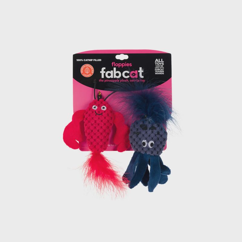 FABCAT FLOPPY LOBSTER + OCTOPUS 2 PACK