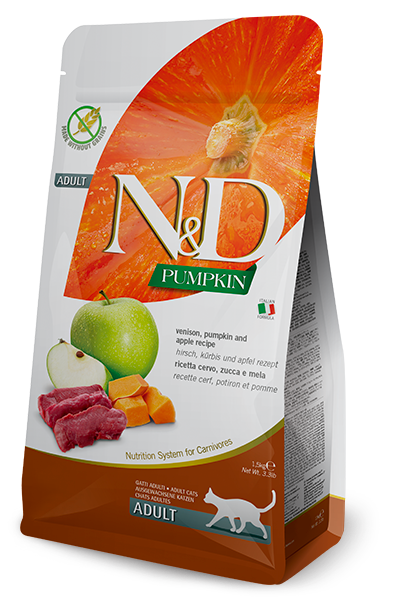 FARMINA Cat N&amp;d Pumpkin Adult Grain Free Venison &amp; Apple 3.3lbs
