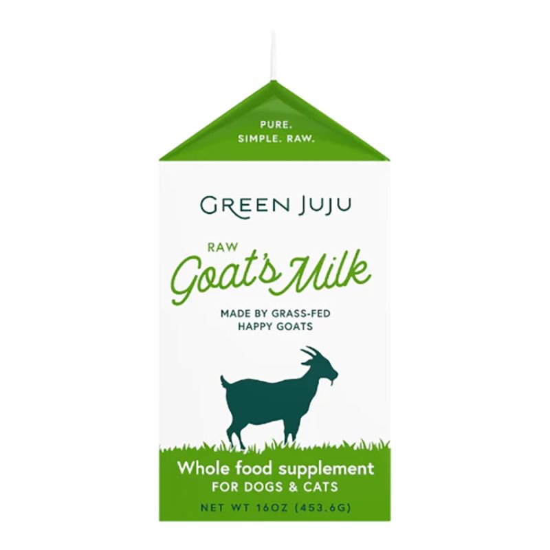 GREEN JUJU Dog &amp; Cat Frozen Raw Grain Free Goat's Milk 16oz