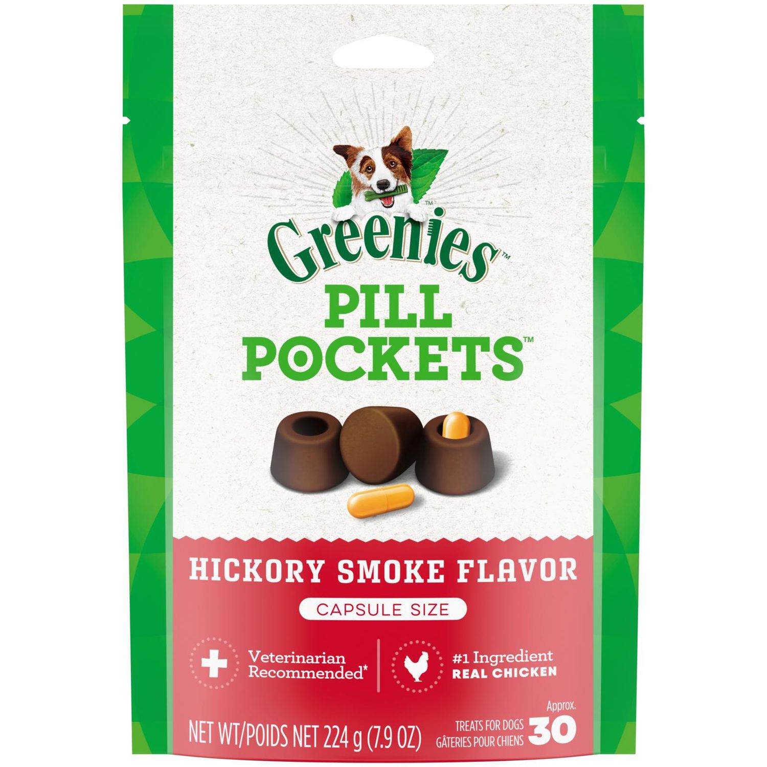 Greenies Pillpockets Dog Capsule Hickory Smoked 7.9oz