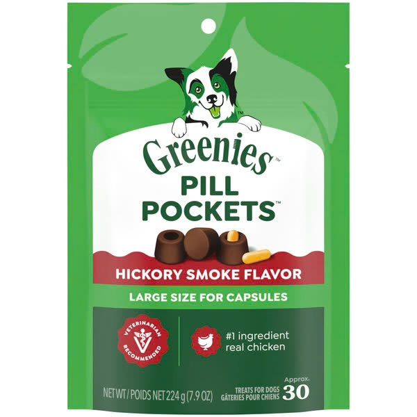 GREENIES Pillpockets Dog Capsule Hickory Smoked 7.9oz
