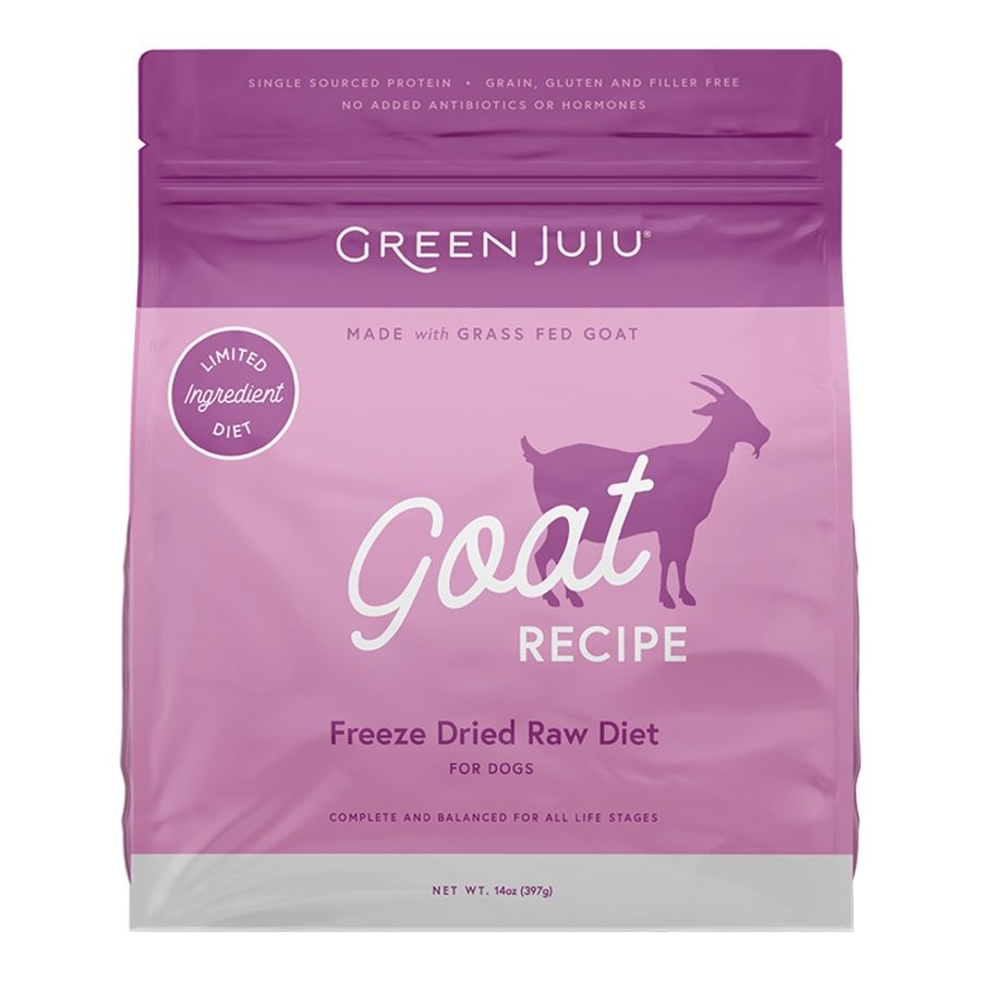 GREEN JUJU DOG &amp; CAT FREEZE-DRIED GRAIN FREE RAW LIMITED INGREDIENT DIET GOAT 14OZ