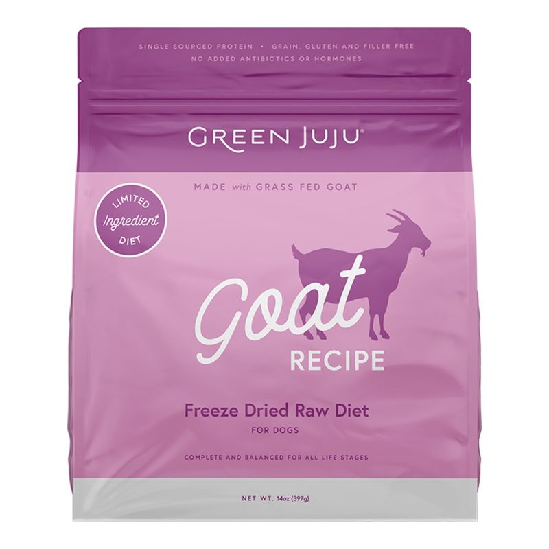 GREEN JUJU DOG &amp; CAT FREEZE-DRIED GRAIN FREE RAW LIMITED INGREDIENT DIET GOAT 14OZ
