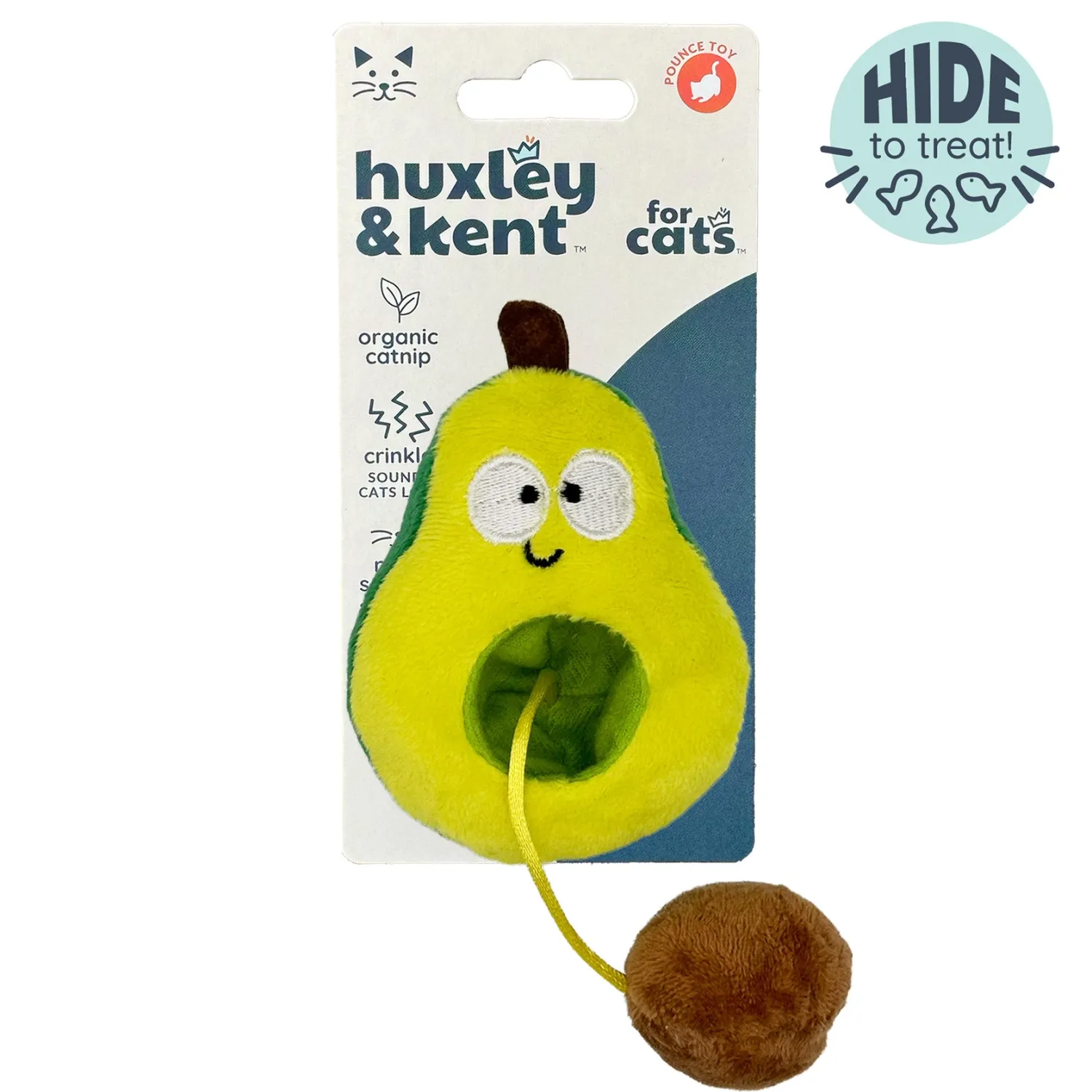 Huxley &amp; Ket Plush Cat Toy Avocado Popper
