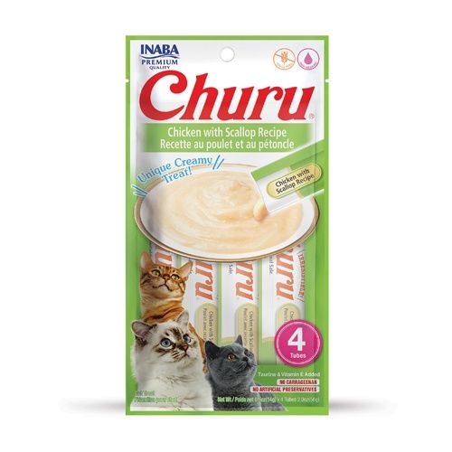 INABA churu chicken with scallop recipe cat treat 2oz