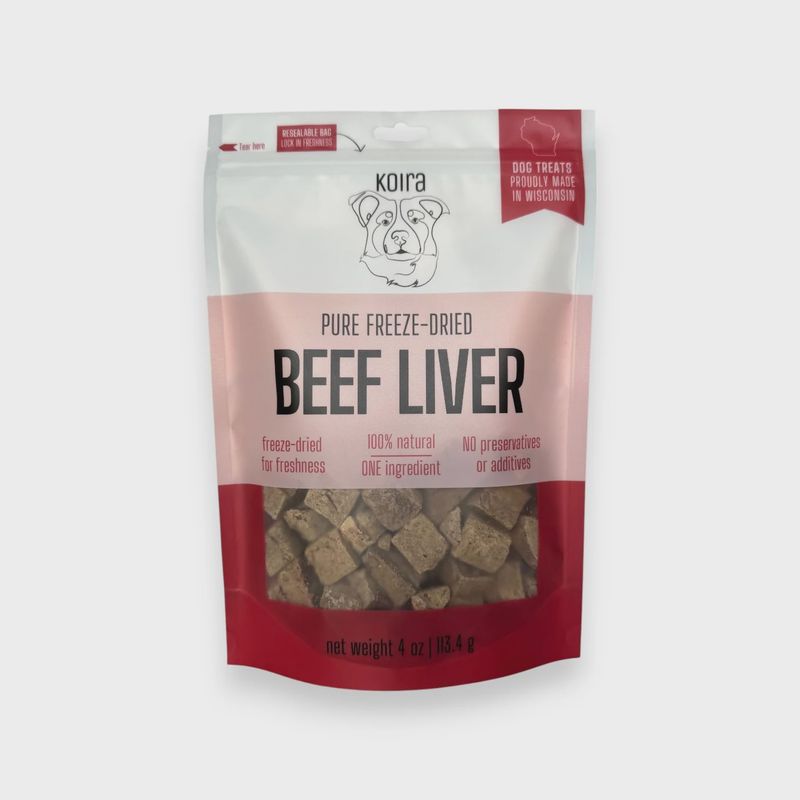 KOIRA DOG BEEF LIVER TREATS 4OZ