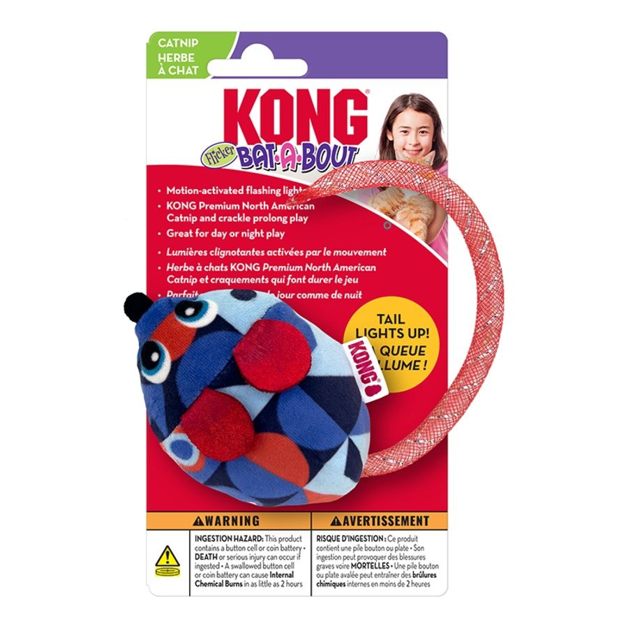 Kong Bat-A-Bout Flicker Mouse Cat Toy