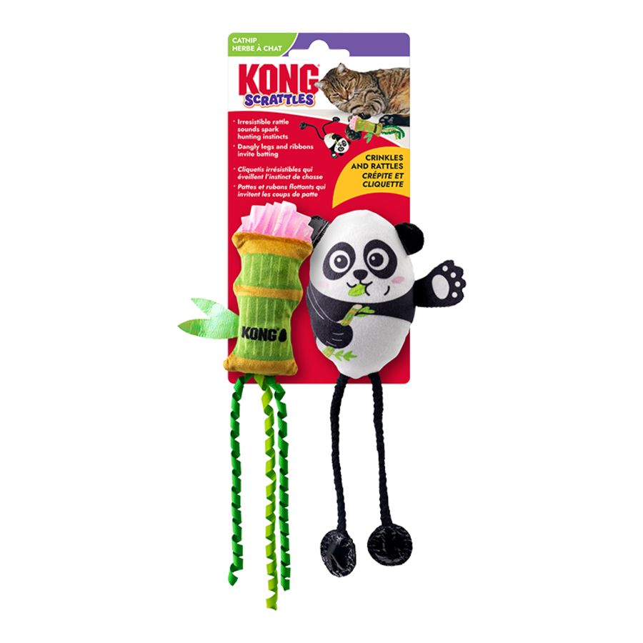 Kong Scrattles Panda Cat Toy  Crinkly