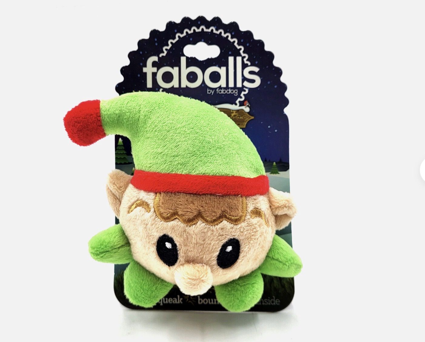 FABDOG Christmas Elf Faball Dog Toy SMALL