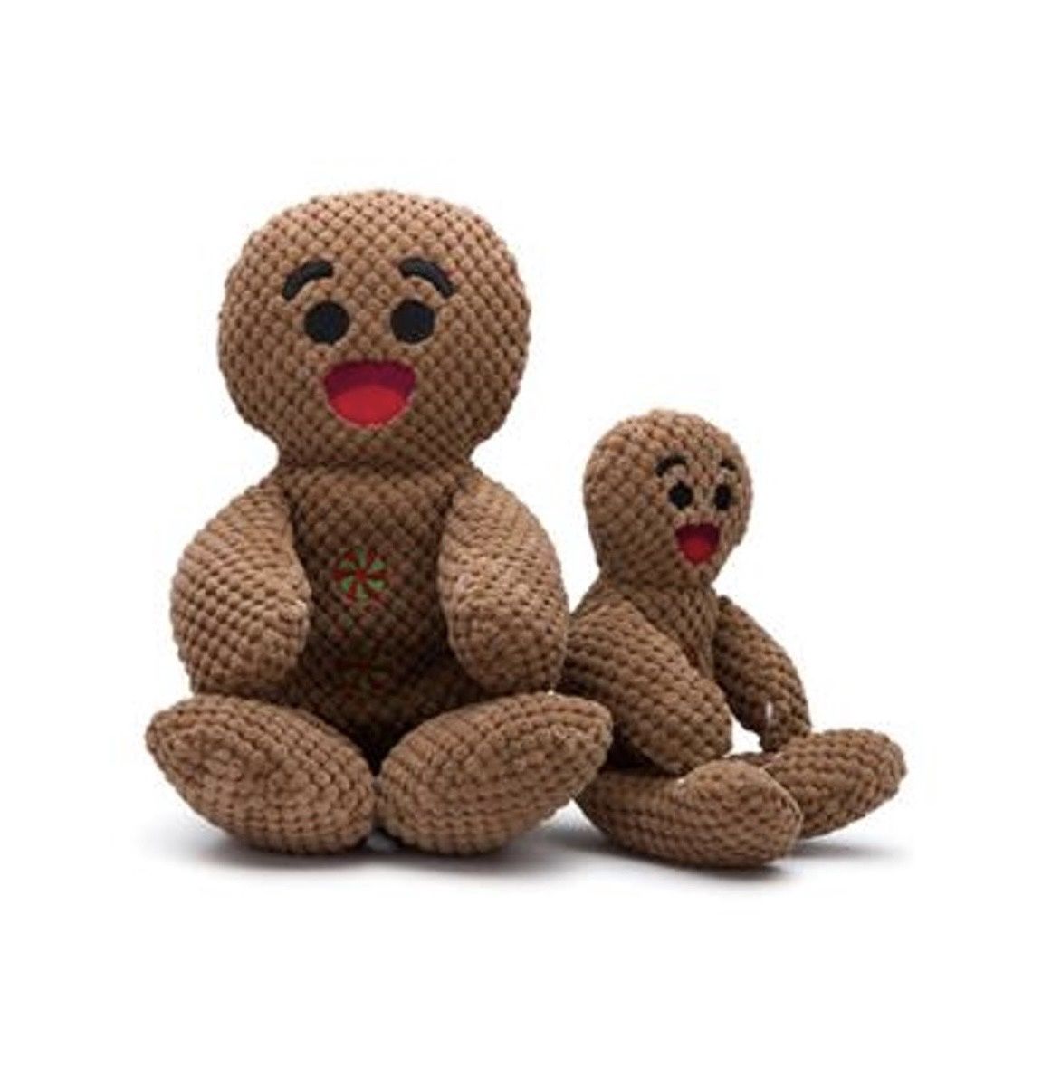 FABDOG Christmas Gingerbread Floppy Plush Dog Toy LARGE