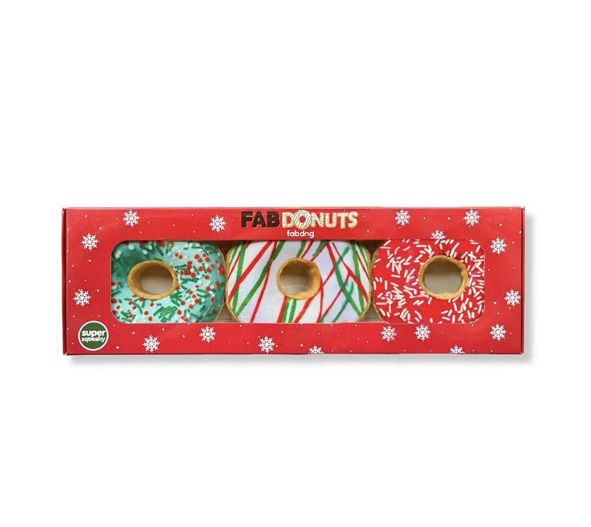 FABDOG HOLIDAY DONUT 3PK