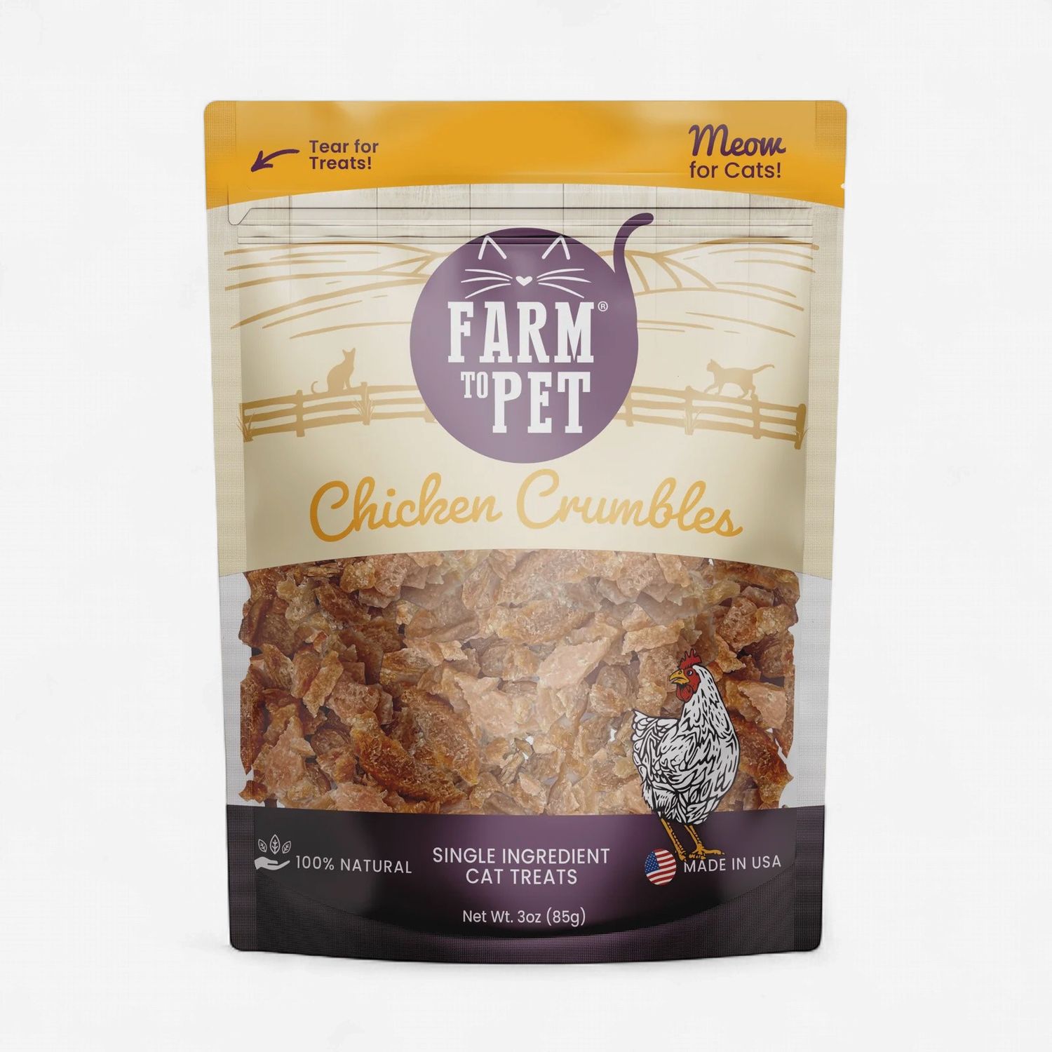 FARM TO PET Chicken Crumbles For Cats