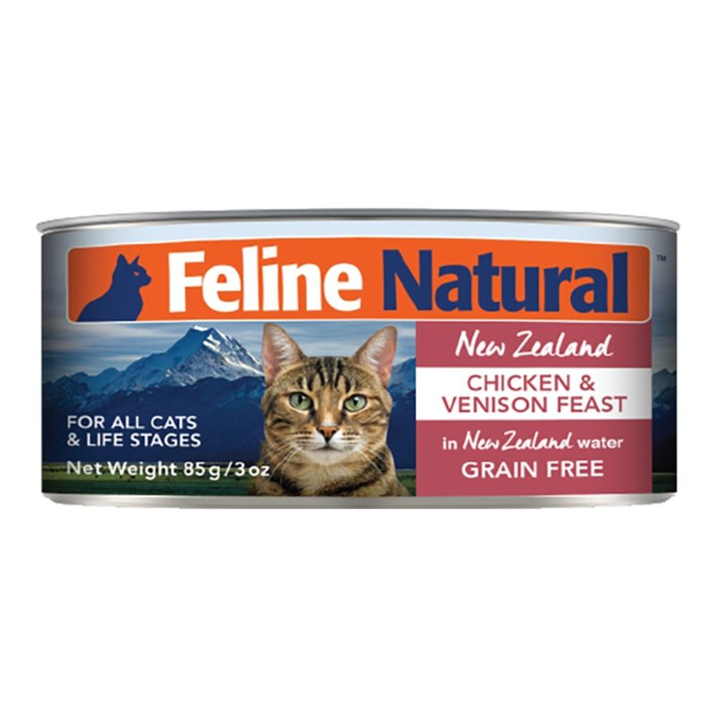 FELINE NATURAL CAT GRAIN FREE CHICKEN &amp; VENISON 3OZ