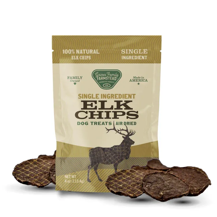 GAINES Family Farmstead Elk Chips Dog Treats Air-dried 4oz