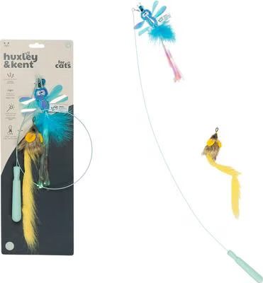 HUXLEY &amp; KENT Cat Wand Wire Dragonfly &amp; Mouse