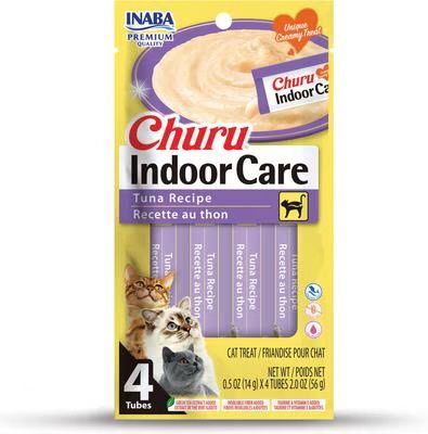 Inaba Churu Hairball Control Tuna Recipe Cat Treats 4 Tubes