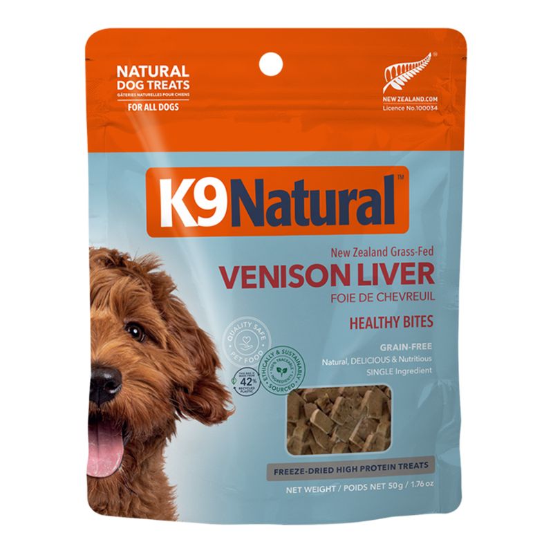 K9 NATURAL DOG FREEZE-DRIED GRAIN FREE NEW ZEALAND VENISON HEALTHY BITES 1.76OZ