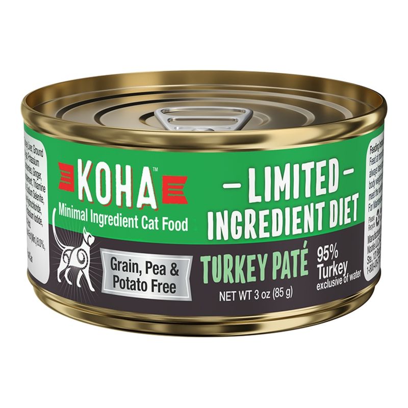 KOHA CAT LIMITED INGREDIENT PATE GRAIN FREE TURKEY 3OZ