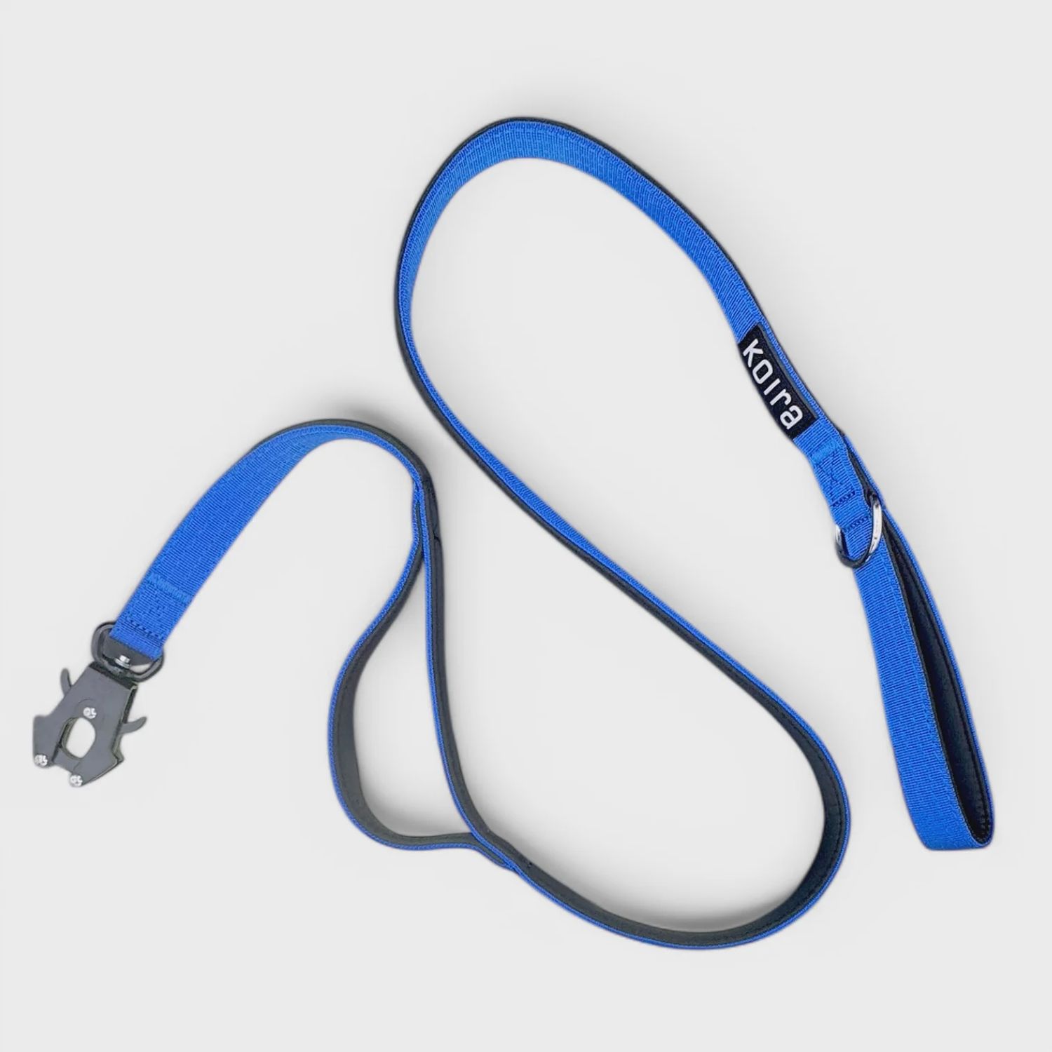 KOIRA LEASH Blue Dual-Handle 5 ft