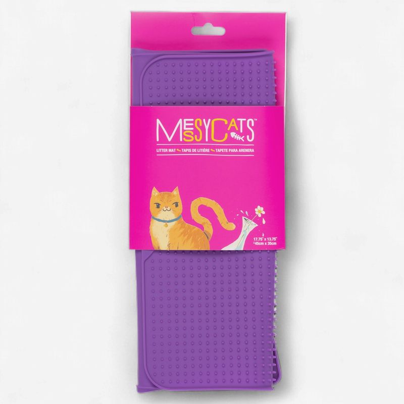 MESSY MUTTS Cat Litter Mat Purple