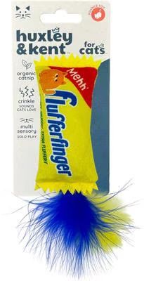 HUXLEY &amp; KENT Cat Toy | Flufferfinger | Strong Catnip Filled Cat Toy | Soft Plush Kitty Toy With Catnip And Crinkle | Kittybelles