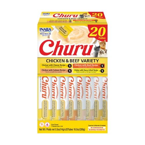 Inaba Cat Churu Chicken &amp; Beef Variety Box 20 Tubes / .5 oz