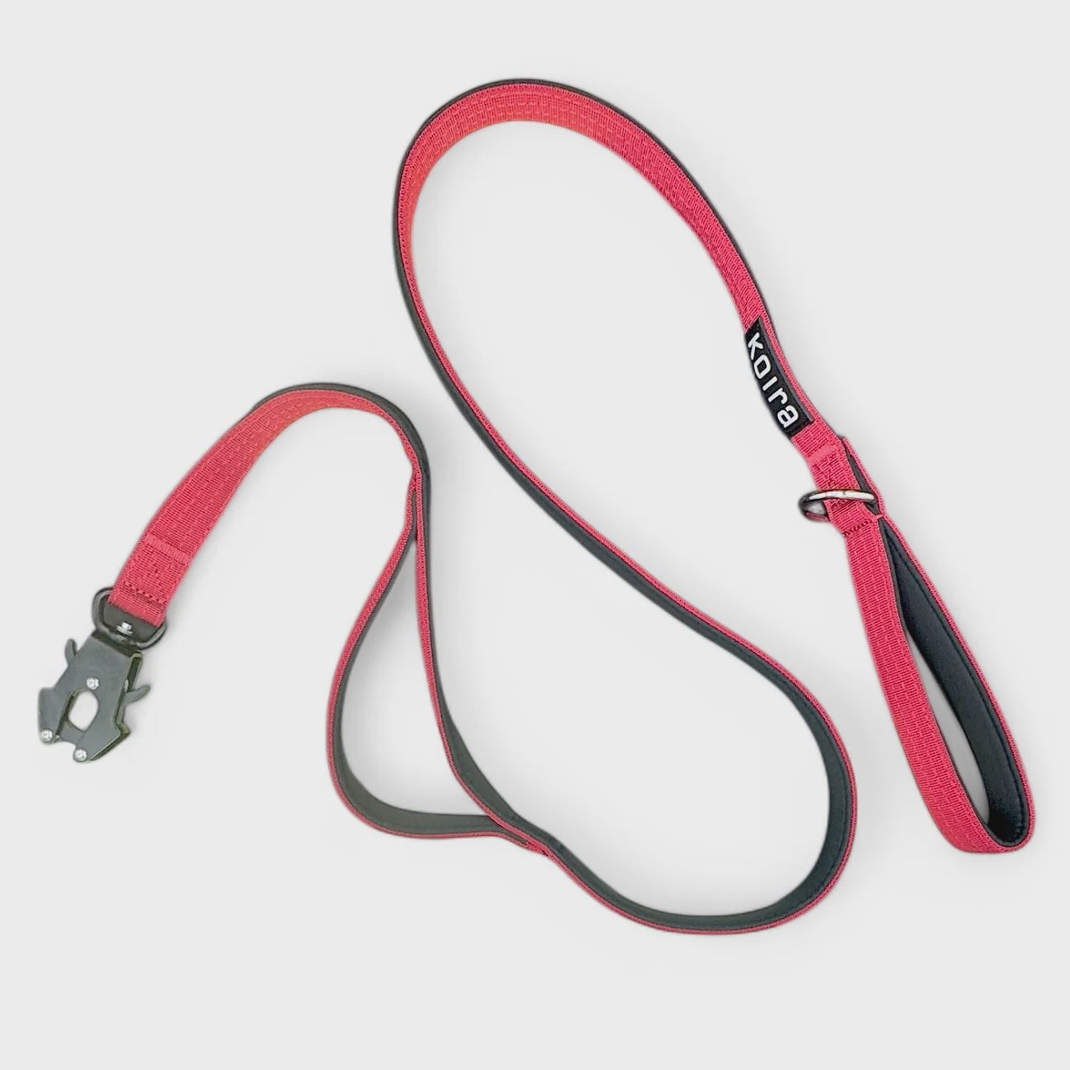 KOIRA LEASH Red Dual-Handle 5 ft