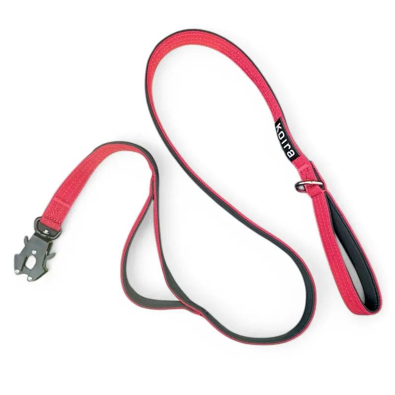 KOIRA Leash Red Dual-handle 5 Ft