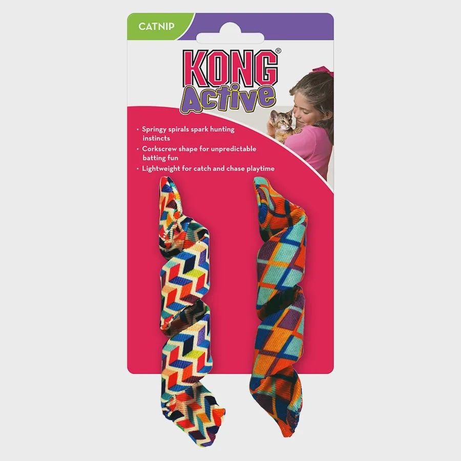 KONG CAT ACTIVE CURLZ 2 PACK