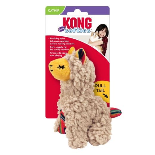 KONG Softies Buzzy Llama Cat Toy