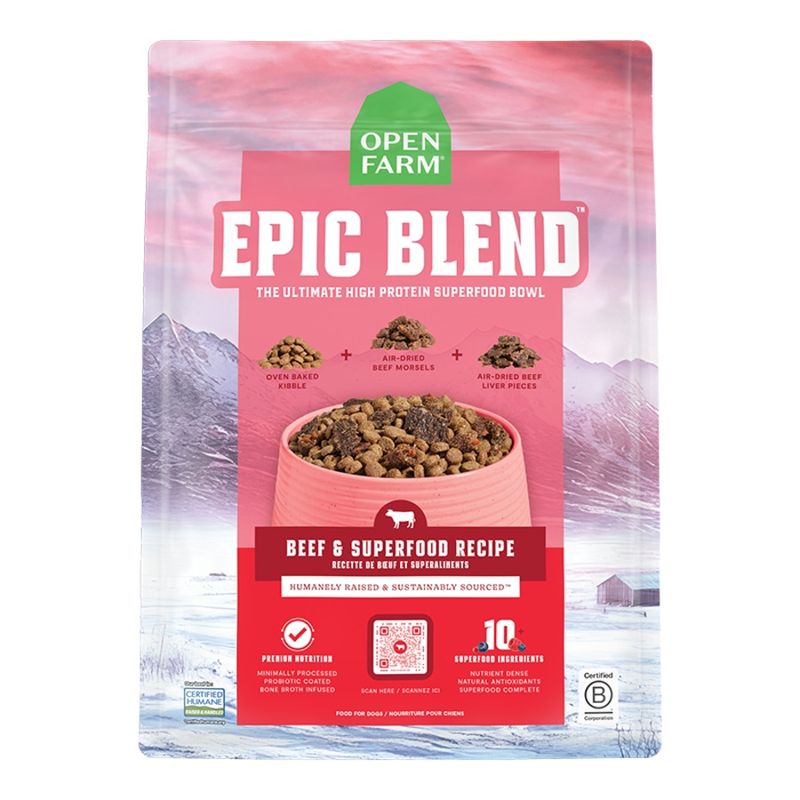 OPENFARM DOG EPIC BLEND BEEF SUPERFOOD 18LBS
