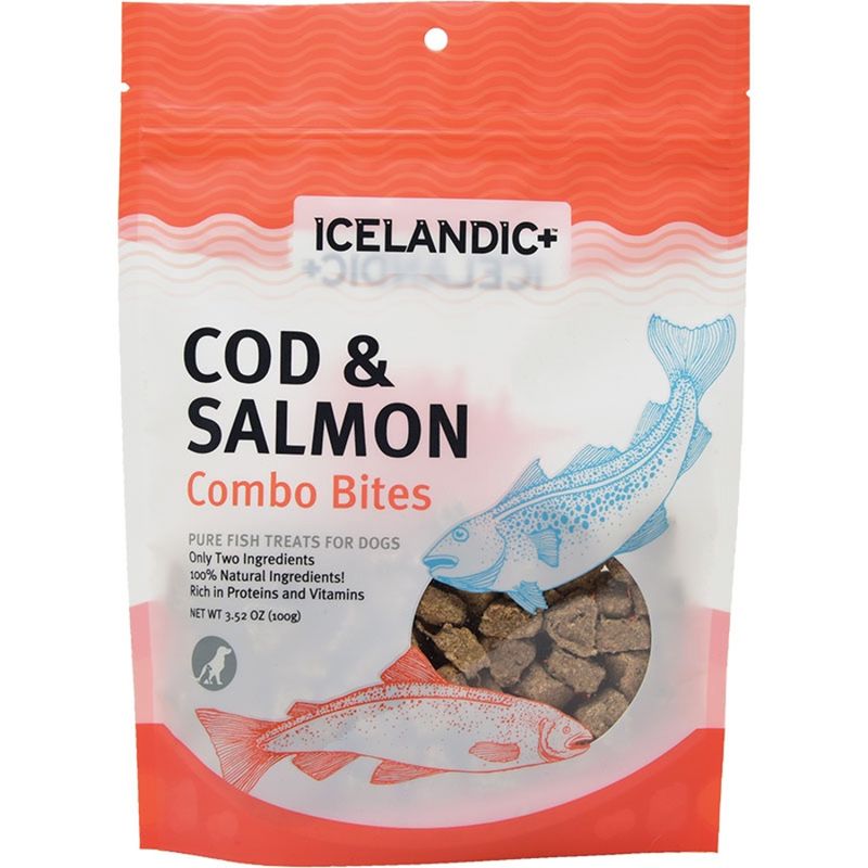 ICELANDIC DOG COD &amp; SALMON COMBO BITES 3OZ