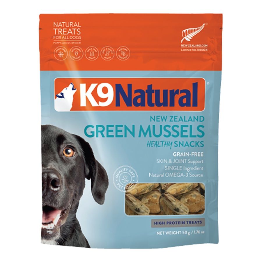K9 NATURAL DOG FREEZE-DRIED GREEN-LIPPED MUSSEL SNACK TREATS 1.76OZ