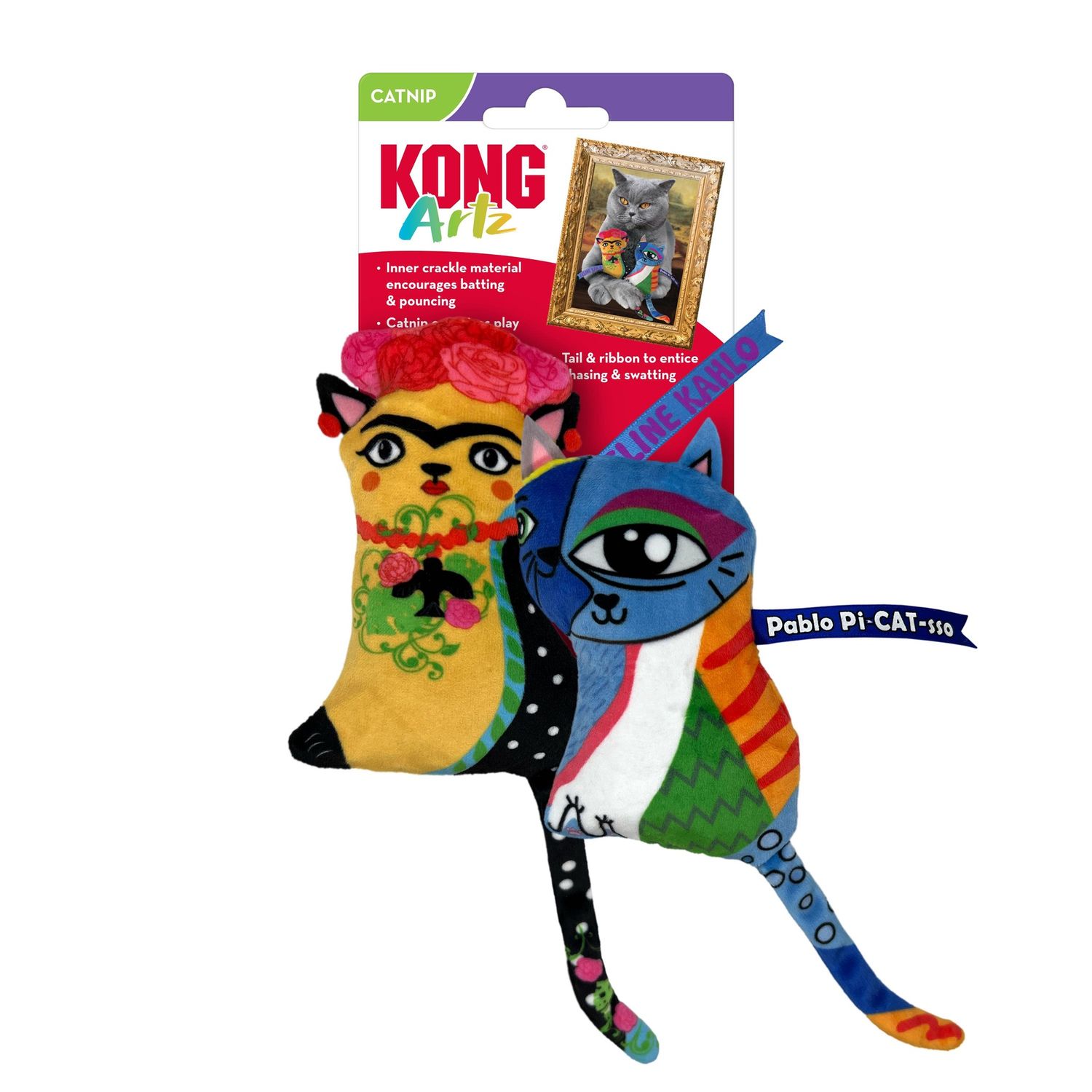 Kong Artz Kahlo / Picasso Cat Toy 2 pack