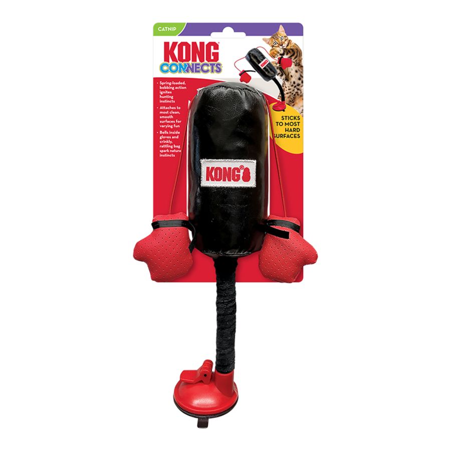 KONG Connects Punching Bag with Boxing Gloves Filled with Catnip