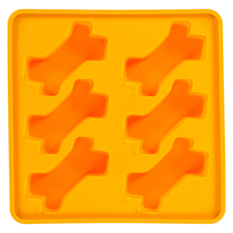 MESSY MUTTS DOG FRAMED SILICONE INTERACTIVE POPSICLE MOLD 10IN X 10IN ORANGE