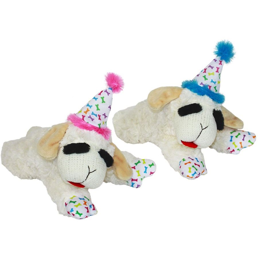 Multipet Dog Lamb Chop With Bday Hat 10.5 Inch