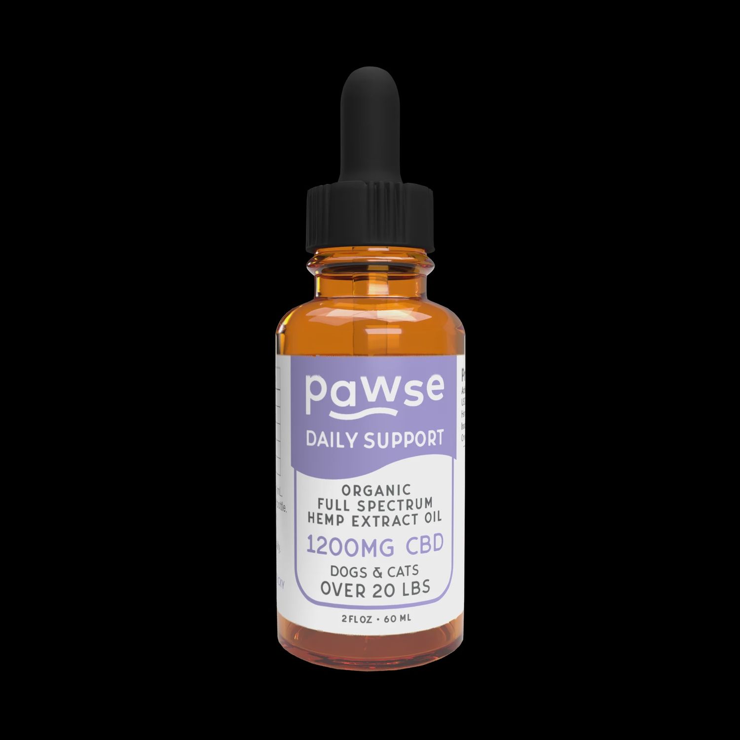 Pawse Daily Support organic full spectrum hemp extract oil 1200mg CBD